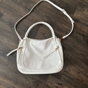 Moda Luxe white vegan leather bag